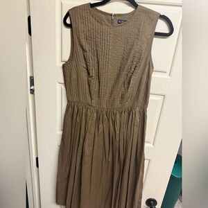 Brooks Brothers Taupe Midi Dress